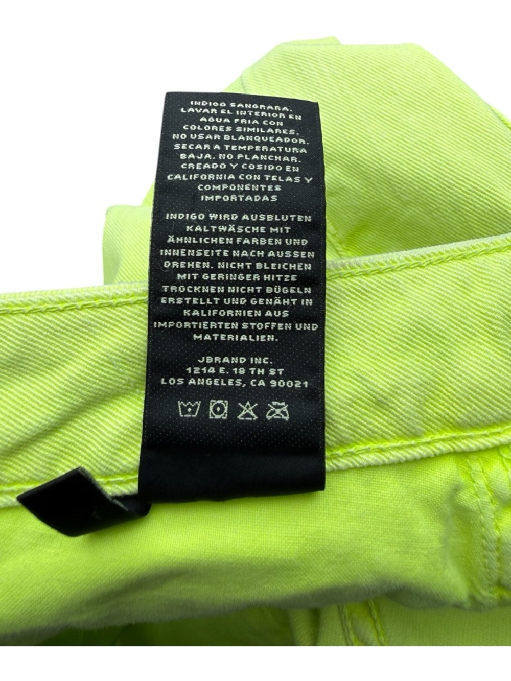 J BRAND SHORTS | Gracie High - Rise |  27 (4) | NWT | Neon / Highlighter Yellow - Picture 8 of 8
